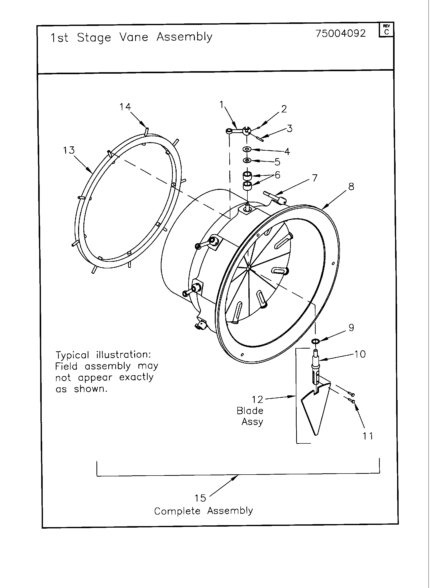 Insert Bearing .88 Bore BRG00314 1ST STAGE VANE ASSEMBLY | COMPRESSOR 1ST STAGE VANE ASSEMB LY | COMPRESSOR 1ST STAGE VANE ASSEMBLY